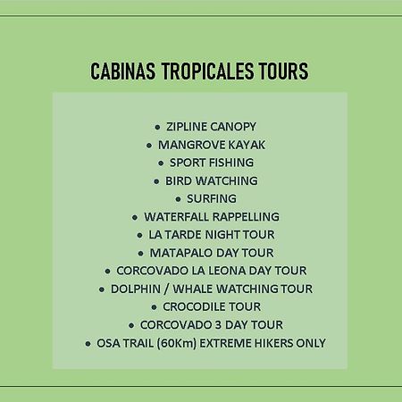 Cabinas Tropicales Puerto Jiménez Kültér fotó
